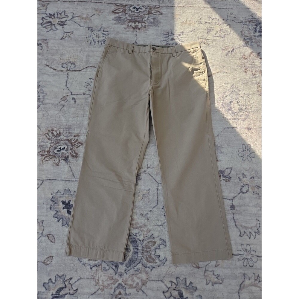 #264 Dockers Flat Front Straight Fit Men's 38x29 Tan dress pants